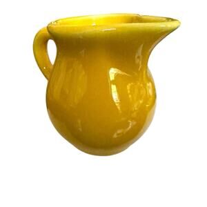 Vtg Homer Laughlin Harlequin Fiesta Rose Individual Toy Creamer Yellow HTF